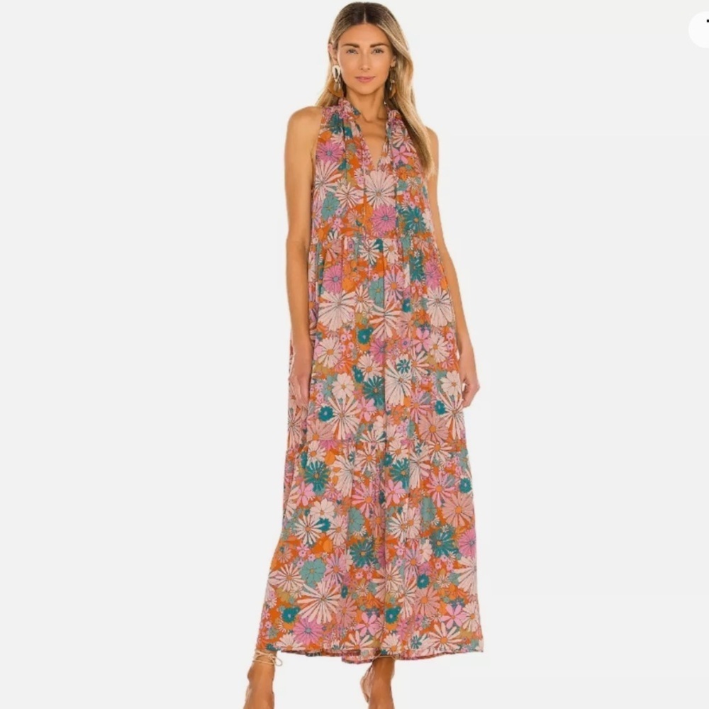 BB Dakota California Soul Floral Tiered Maxi Dress Revolve Size Large L
